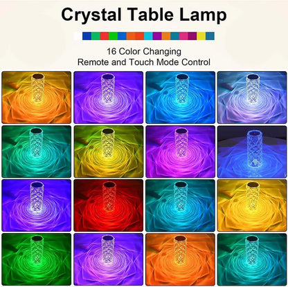 Crystal Rose Table Lamp